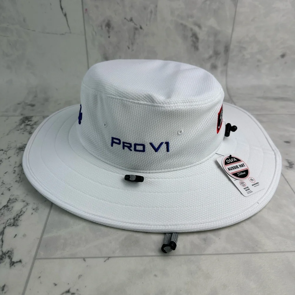 NEW Titleist Tour Aussie White/Royal Blue Bucket Golf Hat - Picture 4 of 6